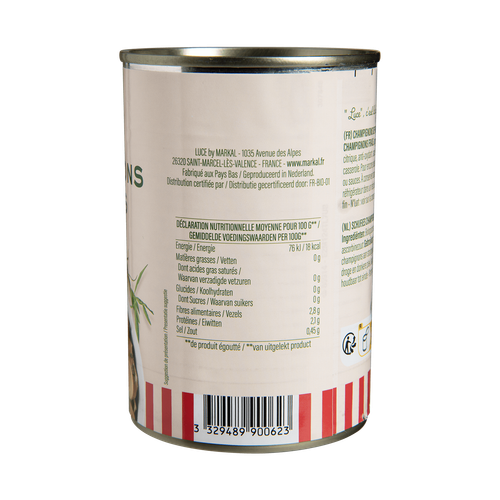 Visuel 2 du produit Champignons de Paris émincés bio Luce - 400 g