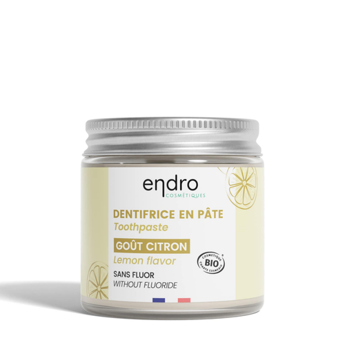 Visuel 1 du produit Dentifrice en pâte bio goût citron en pot en verre - 185 g