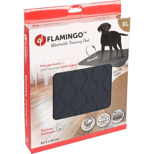 Visuel 1 du produit Tapis d’entrainement anthracite lavable pour chien Flamingo Patsy XL - 101 x 64,5 cm