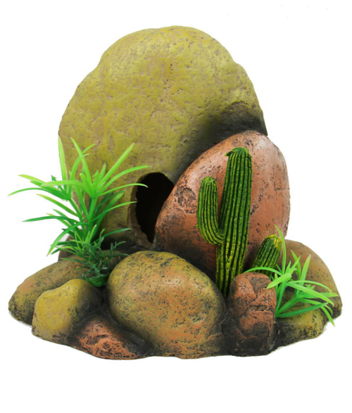 Visuel 1 du produit Décor pour terrarium en résine coloris vert Reptile Planet Monts Pirin Rock - 21,5 x 12,5 x 19 cm