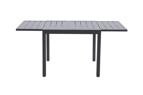 Visuel 2 du produit Table de jardin Zinnia 4 à 6 places coloris gris anthracite en aluminium - 88,5 à 167,5 x 90 x 75 cm
