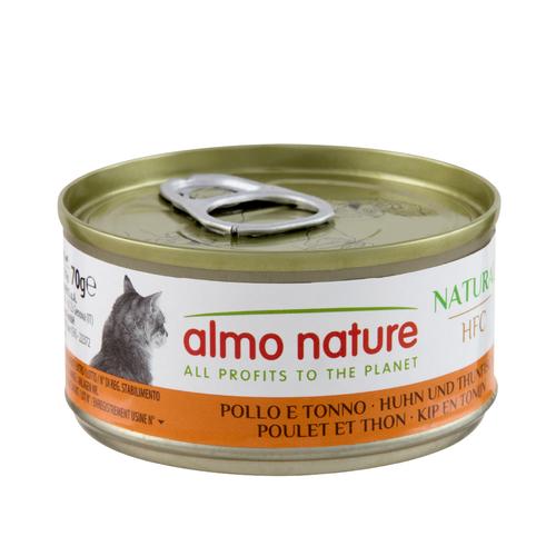 Visuel 1 du produit Pâtée pour chat HFC Natural au thon et poulet Almo Nature - 70 g