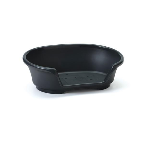 Visuel 1 du produit Corbeille pour chien en plastique noir Savic modèle Cosy Air 65 cm (fond du panier) - 78 x 41 x 24 cm