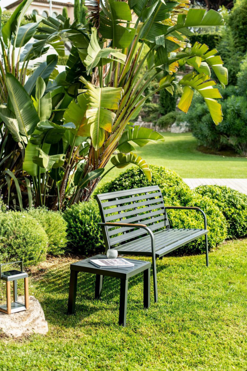 Visuel 3 du produit Banc de jardin 3 places en aluminium, anthracite - CREADOR MARTA