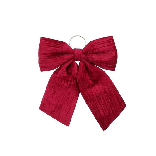 Visuel 1 du produit Nœud décoratif en tissu bordeaux - 32 x 40 cm