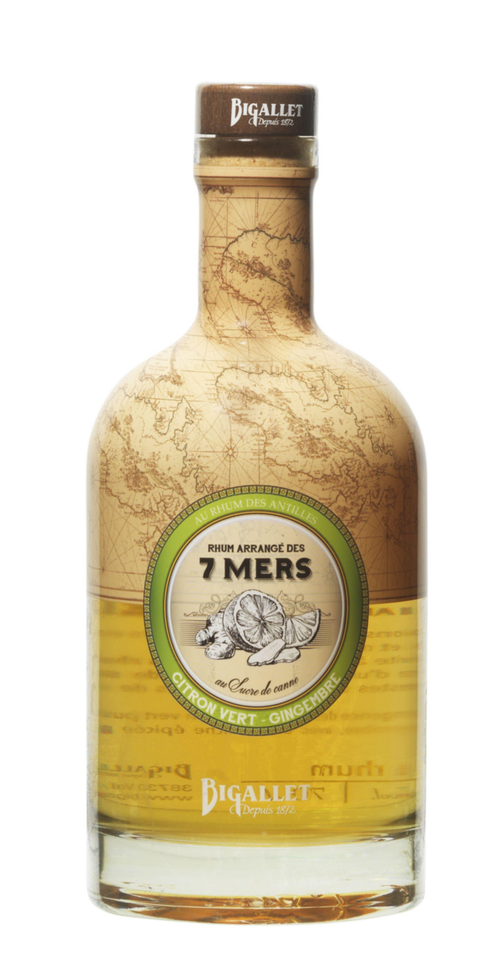 Visuel 1 du produit Punch au rhum citron vert gingembre Bigallet - 70 cl