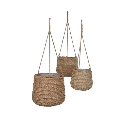 Visuel 2 du produit Suspension panier coloris marron en osier Avalon Mica Decorations - 80 x Ø 26 cm