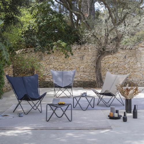 Visuel 5 du produit Fauteuil pliable en tube acier et toile Moka Lafuma Pop up XL BeComfort - 91 x 83 x 87 cm