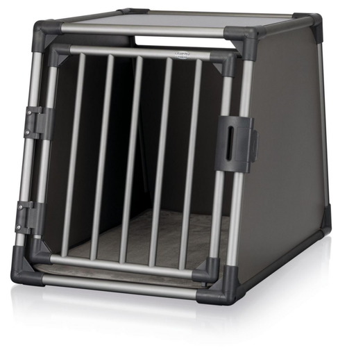 Visuel 1 du produit Box de transport pour chien en aluminium coloris gris graphite Trixie - 61 x 65 x 86 cm