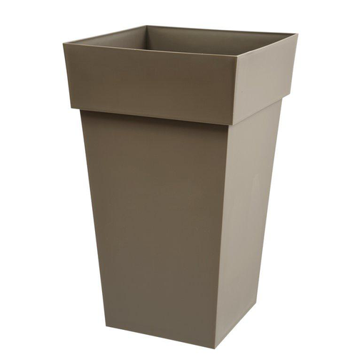 Visuel 2 du produit Pot Toscane carré haut taupe L40xl39xH65 cm