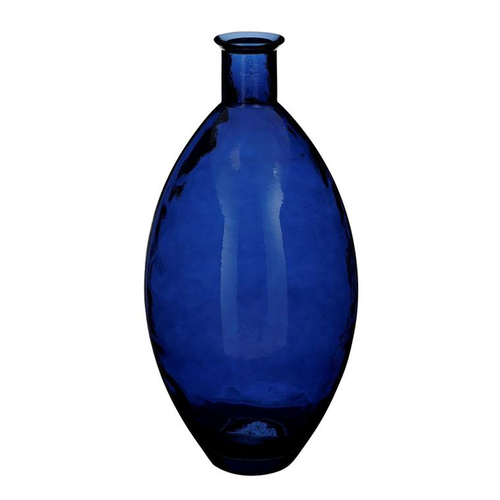 Visuel 1 du produit Vase coloris bleu en verre recyclé Qin - Ø 29 cm