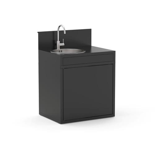 Visuel 2 du produit Support évier coloris noir en acier - 80 x 60 x 109 cm