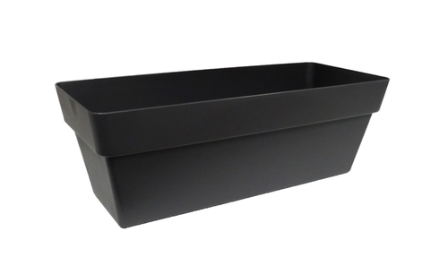 Visuel 1 du produit Jardinière en plastique recyclé gris anthracite Cocoripot 11,5 L - 48 x 20 x 16,3 cm