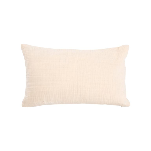 Visuel 1 du produit Coussin en gaze de coton ivoire - 50 x 30 cm