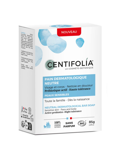 Visuel 1 du produit Pain dermatologique neutre bio Centifolia - 85 g