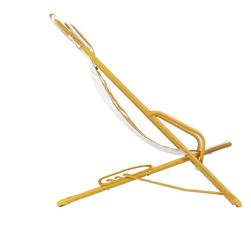 Visuel 4 du produit Transat transaswing colorblock rayure Lafuma coloris jaune en acier - 60 x 83 x 91 cm