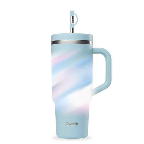 Visuel 1 du produit Coupe de voyage travel cup isotherme coloris bleu Qwetch - 900 ml