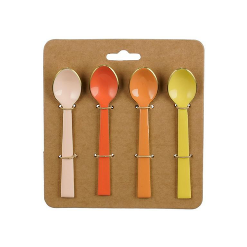 Visuel 1 du produit Cuillères inoxydables couleur chaude Abby 13 cm - Les 4 pièces