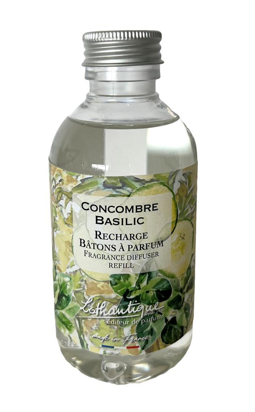 Visuel 1 du produit Recharge de bâton à parfum Lothantique Jardin d'aquarelles Concombre Basilic – 200 ml