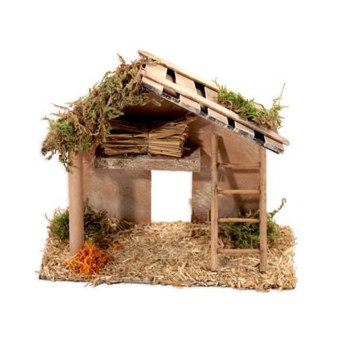 Visuel 1 du produit Crèche compacte avec échelle en bois et liège - 18 x 8,5 x 15 cm
