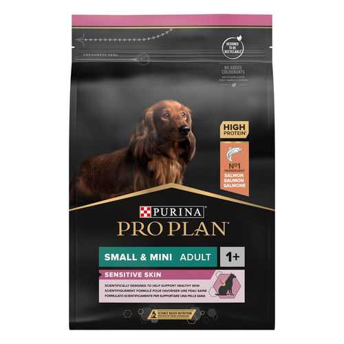 Visuel 2 du produit Croquette pour chien adulte de petite taille au saumon Sensitive Skin Pro Plan – 3 kg
