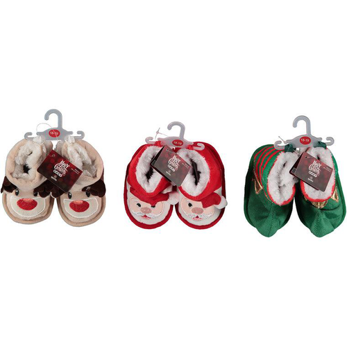 Visuel 1 du produit Chaussons de Noël fantaisie pour bébé intérieur fourrure