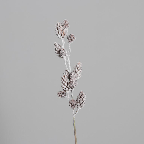 Visuel 1 du produit Pique de pommes de pin marron givrées - 60 cm