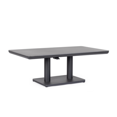 Visuel 3 du produit Table élévatrice en aluminium anthracide et pierre sintérisée Bizzotto Miguel