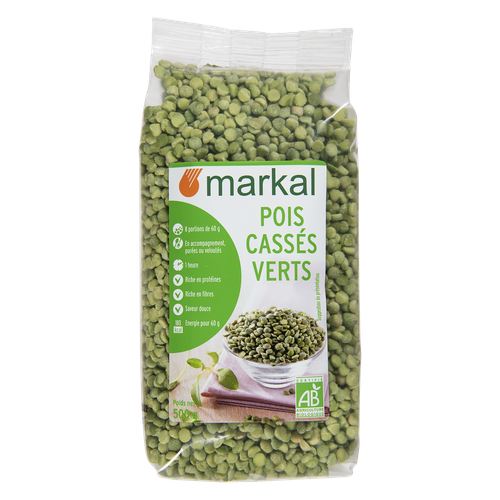 Visuel 1 du produit Pois cassés verts bio en sachet de 500 g