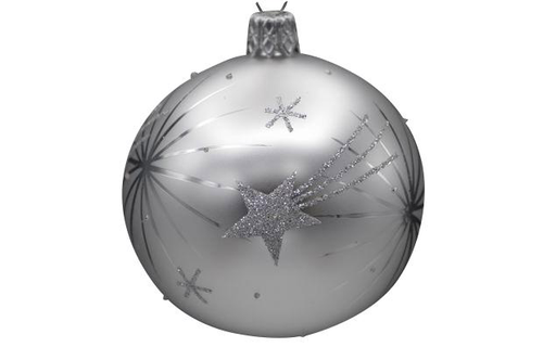 Visuel 1 du produit Suspension boule décorative Nordique coloris argent en verre - Ø 7 cm