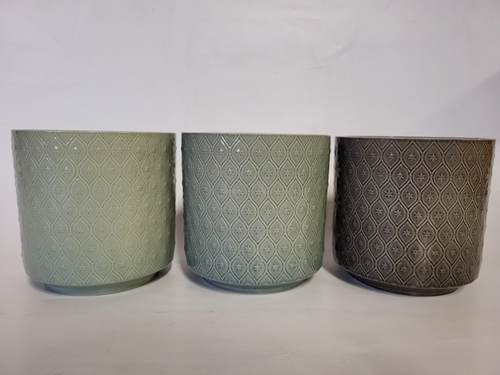 Visuel 1 du produit Cache-pot en céramique Orchid - 13,4 x 12,8 x 9,5 cm