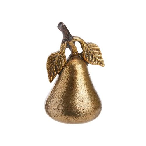 Visuel 1 du produit Poire décorative en aluminium doré - Ø 4,5 x H 9 cm