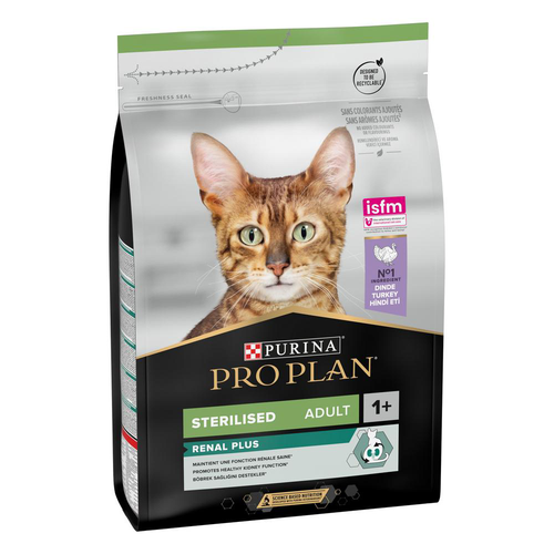 Visuel 1 du produit Croquette pour chat adulte stérilisé à la dinde et poulet Pro Plan - 3 kg