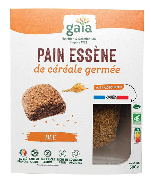 Visuel 1 du produit Pain essène de céréale germée au blé bio Gaia - 500 g