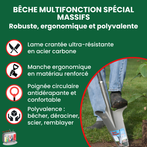 Visuel 2 du produit Bêche multifonction pour travaux d’extérieur Ventéo - 6 en 1