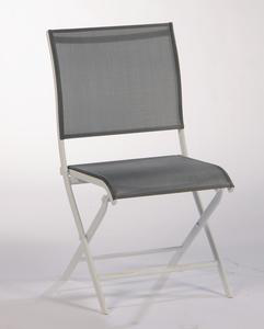 Visuel 1 du produit Chaise pliante grise en aluminium Proloisirs Elégance