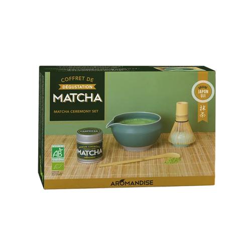 Visuel 1 du produit Coffret de dégustation thé matcha bio de cérémonie avec bol Jade Aromandise