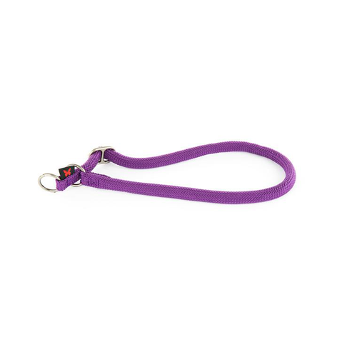 Visuel 1 du produit Collier semi-étrangleur en nylon rond uni mauve - 1,3x65 cm