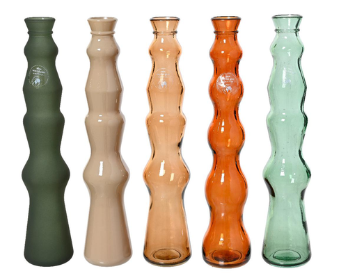 Visuel 1 du produit Vase en verre recyclé coloré - Ø 7 x H 32 cm