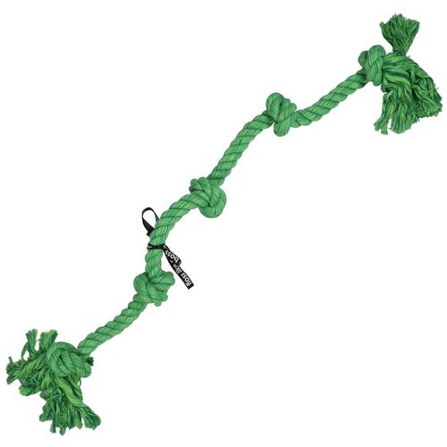 Visuel 1 du produit Jouet pour chien coloris vert en corde 5 nœuds XXXXXL Duvoplus Floss - 130 x 14 x 12 cm