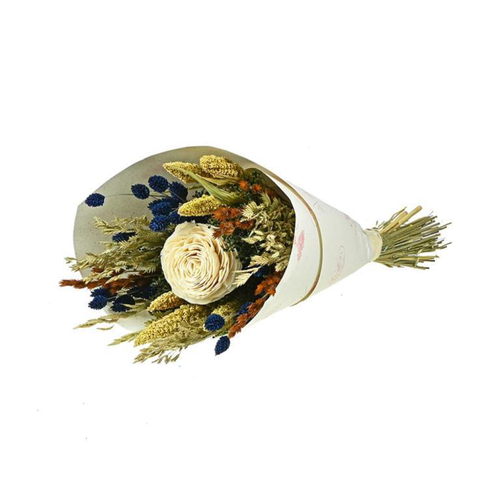 Visuel 1 du produit Bouquet de fleurs séchées Sola L coloris bleu beige - H 55 cm
