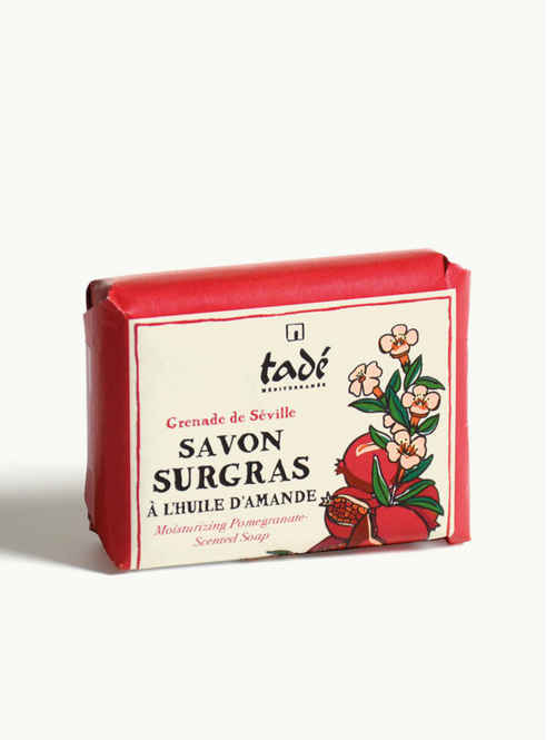 Visuel 1 du produit Savon surgras bio à l’huile d’amande parfum Grenade de Séville Tadé – 100 g