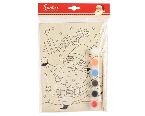 Visuel 1 du produit Set de peinture sur bois avec motif Père Noël - 30 x 20 cm