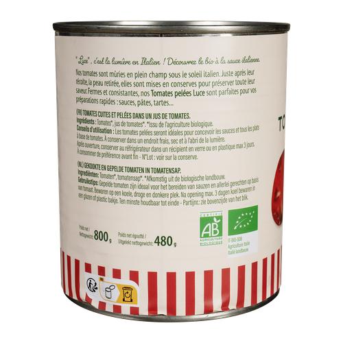 Visuel 3 du produit Tomates pelées bio Luce - 800 g