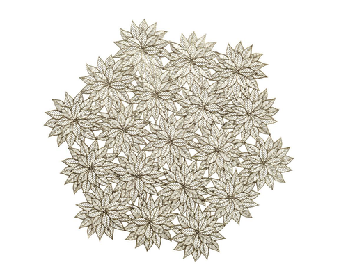 Visuel 1 du produit Set de table en PVC coloris blanc Hexagone flocon - Ø 38 cm