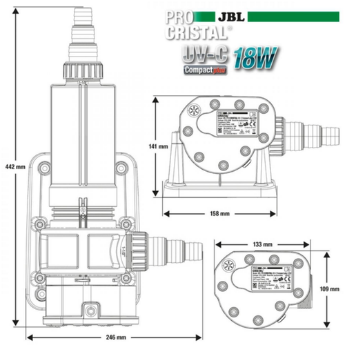 Visuel 4 du produit Filtre UV compact pour aquarium et bassin, 18 Watts, JBL ProCristal UV-C