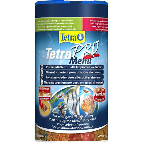 Visuel 1 du produit Alimentation poissons premium, multivitamines TETRA Pro Menu - 64g/250ml