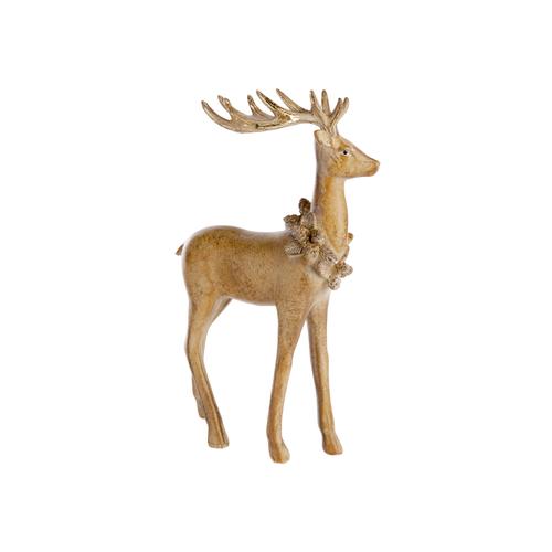 Visuel 1 du produit Figurine cerf en résine synthétique marron Zorano - 18 x 8,5 x 28 cm