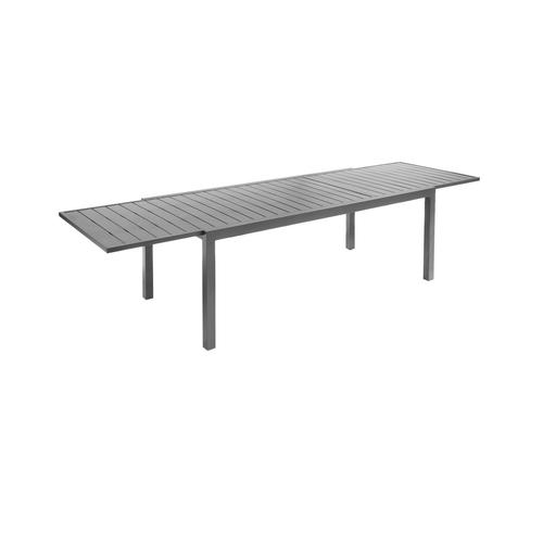 Visuel 3 du produit Table de jardin Zinnia 12 places coloris gris anthracite en aluminium - 202,2 à 319,5 x 100 x 75 cm