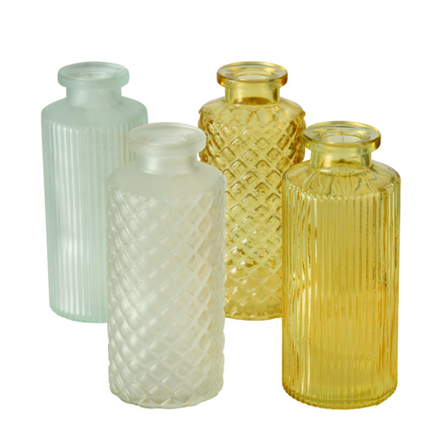 Visuel 1 du produit Vase coloris jaune en verre laqué Panja - Ø 6 cm